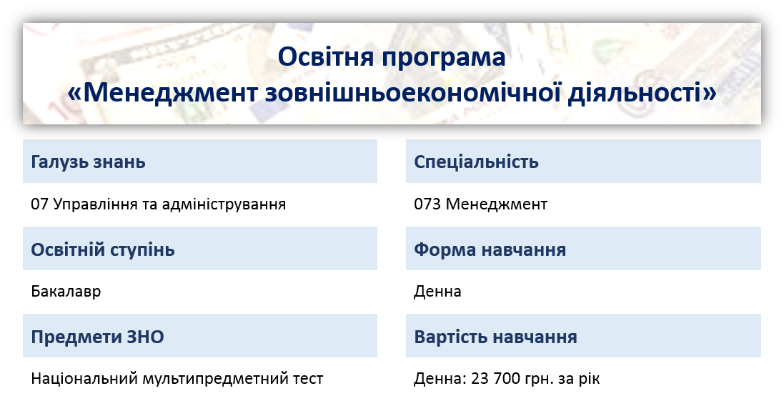 опис спеціальності