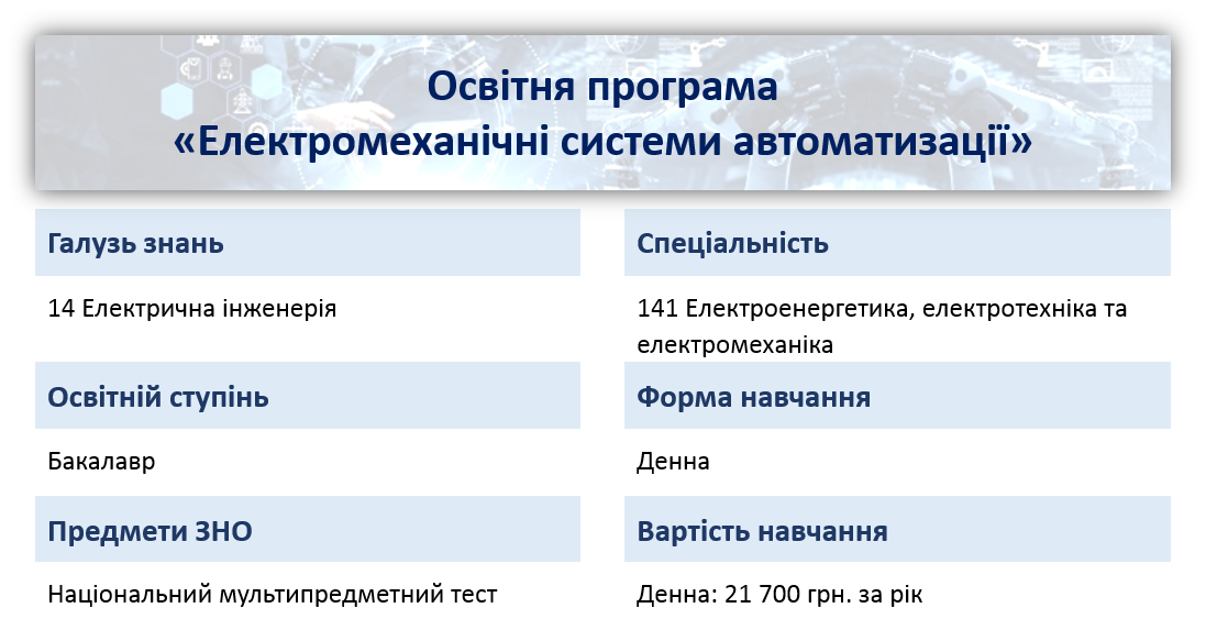 опис спеціальності