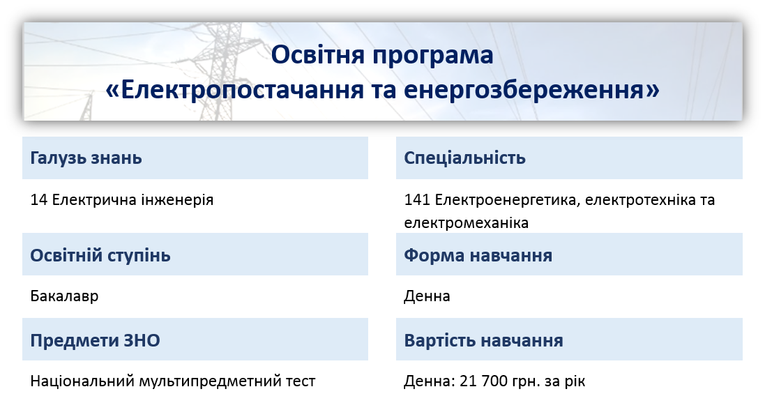 опис спеціальності
