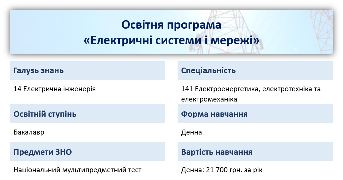 опис спеціальності